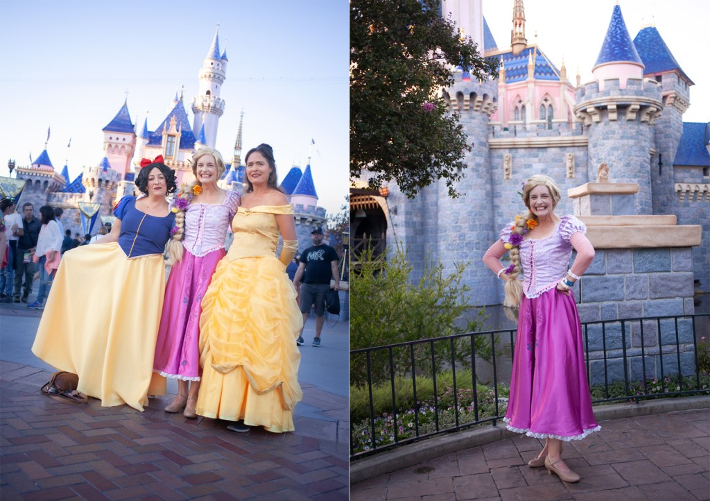 Disney Cosplay - Snow White, Rapunzel and Belle at Disneyland