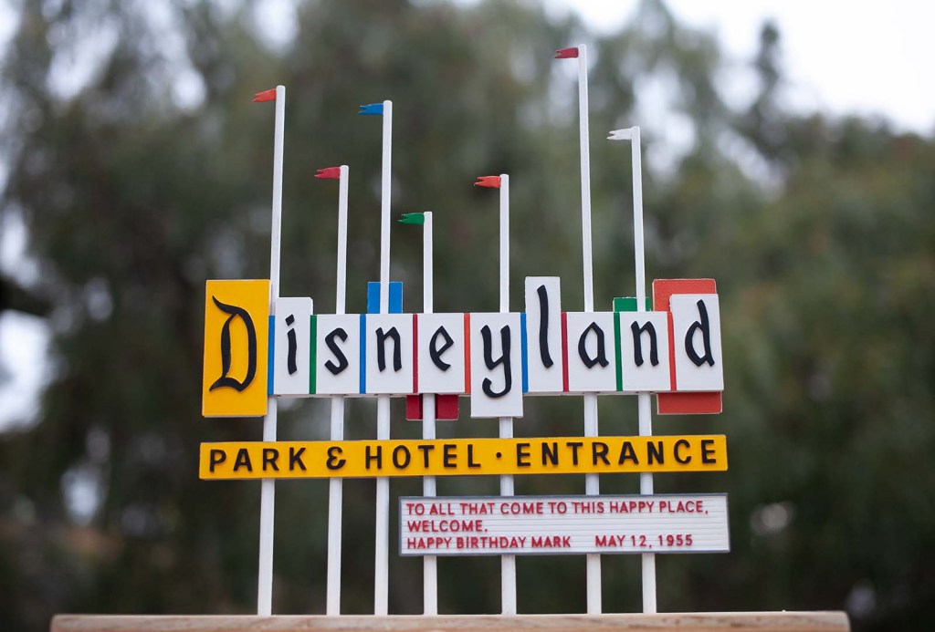 Disneyland Park original sign 3D miniature scale model replica
